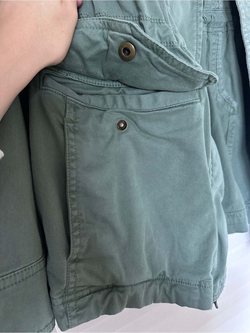 GAP Green Utility Field Jacket Drawstring XS - Picture 9 of 13